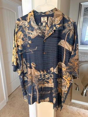 TOMMY BAHAMA ''Turning Heads'' Mens XL Silk Hawaiian Short Sleeve Button up Shirt