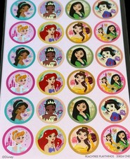 DISNEY PRINCESS 24 STICKERS  CINDERELLA  SNOW WHITE  ARIEL  etc  6  x 4         
