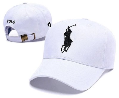 Polo Ralph Lauren Hat Cap Strap Back White Big Pony No 3 Mens Baseball NEW Tags