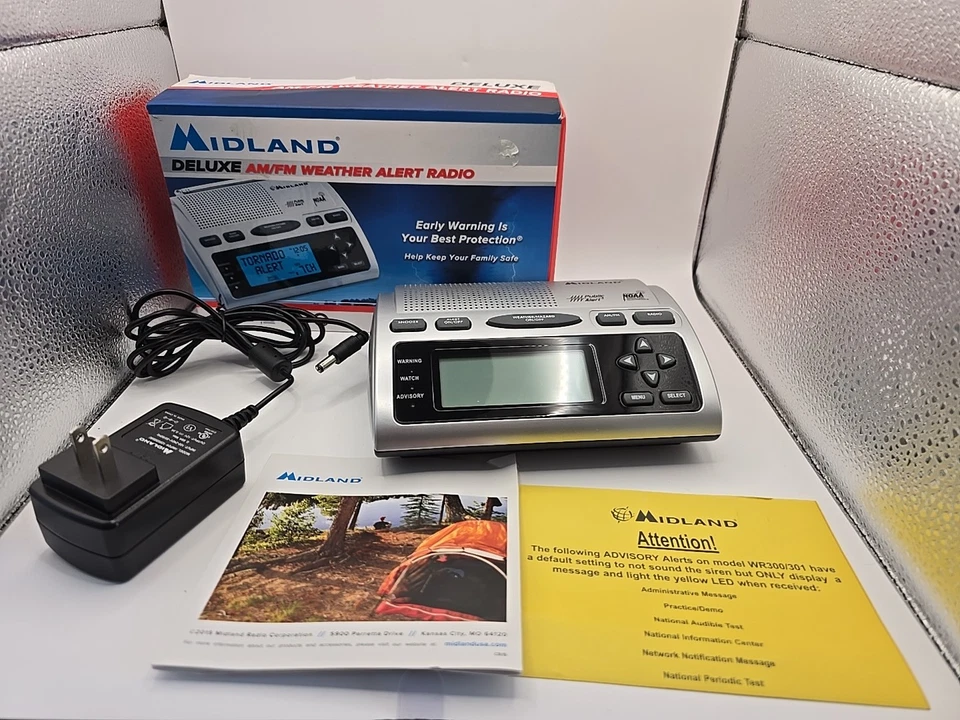 Midland WR-300 AM/FM Alarm Wetter Radio, Wecker, NOAA Warnung vor öffentlichen Gefahren
