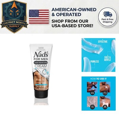 4-Minute Painless Hair Removal Cream for Men - 6.8 Fl Oz with Aloe Vera