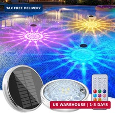 Floating-Solar-Pool-Lights 2 Pack, RGBWW 12 Lighting Modes Remote Control 3 Di