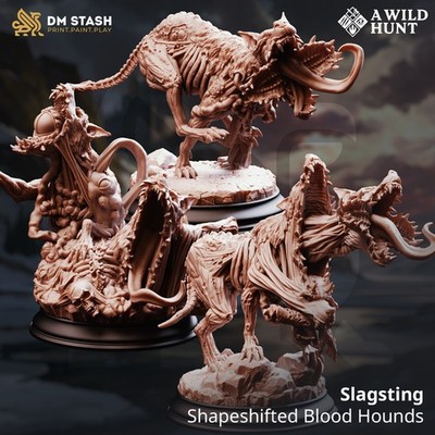 Slagsting, Hound, Beast Shapeshifter, DM Stash, 3D Printed Miniature, D&D
