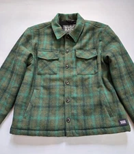 SCOTCH & SODA AMSTERDAM WOOL BLEND GREEN CHECK MEN'S JACKET SIZE M