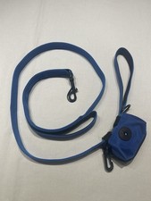 Zevey Dog Leash Reflective Handles Metal Nylon Detachable Waste Pouch