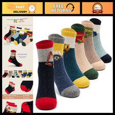 Thick Thermal Wool Socks for Boys - 6 Pairs Kids Winter Crew Socks, Warm Cozy