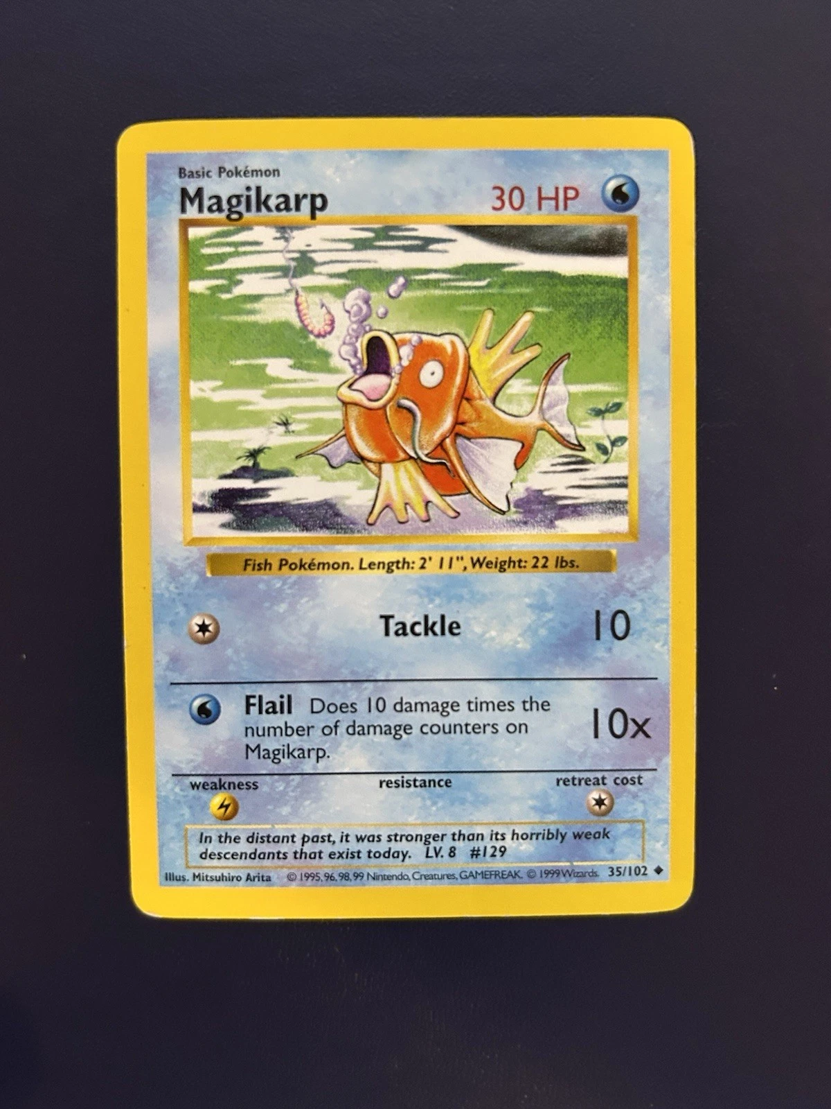 Magikarp 35/102 - Base Set - Shadowless 1999 - MP - Pokémon TCG