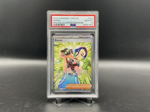 POKEMON TWM EN-TWILIGHT MASQUERADE 220 PERRIN SPECIAL ILLUSTRATION RARE PSA 10