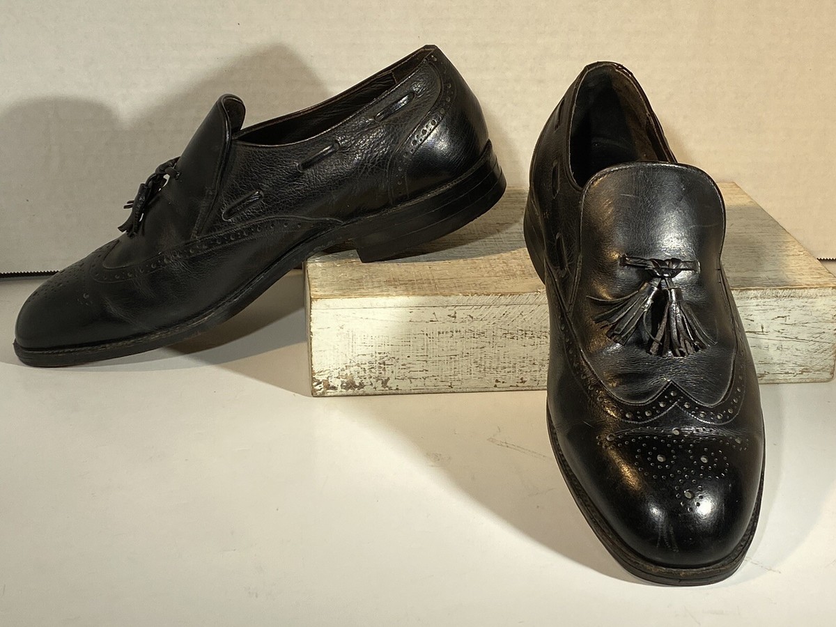 ? FREEMAN Free Flex Black Dress Shoes Leather Kiltie 