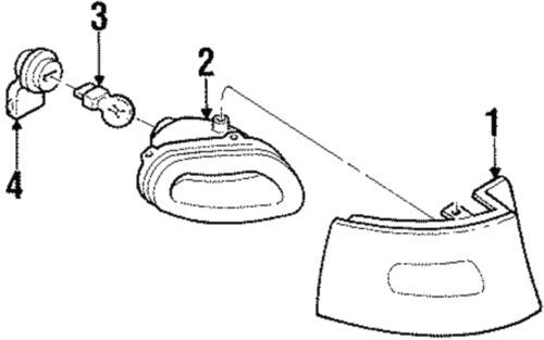 Conjunto de lámpara de reversa para Ford (N/P F7CZ15500AG)