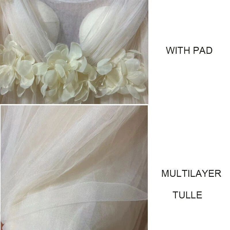 Maternity Dresses for Photo Shoot Long Sleeve Tulle Floral Maxi Gowns Dress  - Image 2 of 4