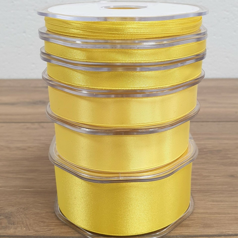 250 OPTIONS Beautiful Double Sided Satin Ribbon 3mm-50mm Wide Plain Cut ...