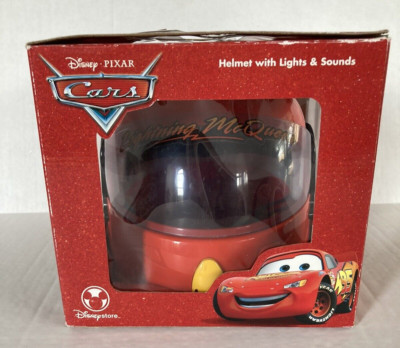 Disney Store Pixar Cars Lightning McQueen Talking Costume Helmet w/ Lights  Sound