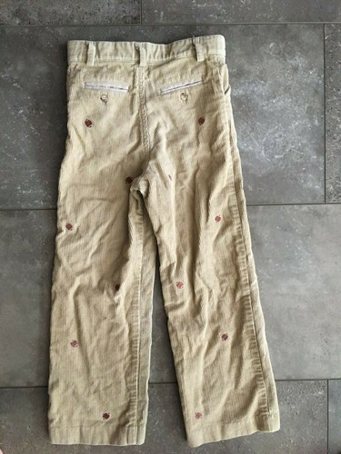 T. F. Laurence Sz 6 Football Appliqued Corduroy Pants Boy Khaki Adjustable Waist - Picture 3 of 3