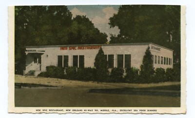 New Spic Restaurant Mobile Alabama Postcard