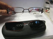 Revolution Eyeglass DEMO Frame WITH a sun shade  REV708 in RDLS 51-16-140 w/case