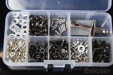 240-Teilige Box Modellbau Auto Kleinteile RC 1:10 Set Sortiment Schrauben Clips