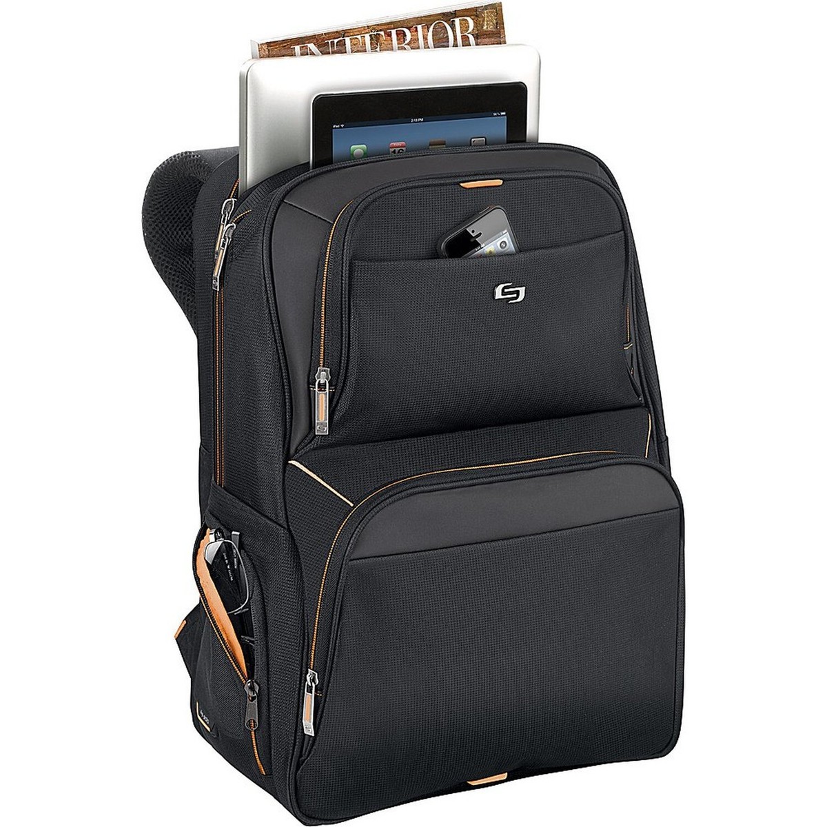 Solo New York UBN701-4 17.3 Inch Laptop Backpack, Black, 17.5 x