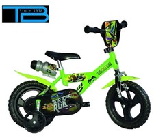 Bici Bambino 12'' Ninja Turtles con Rotelle/Stabilizzatori-Borraccia-Dino Bikes