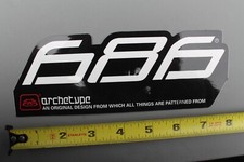 686 Archetype Snowboards Black White Original SNB7a Vintage Snowboarding STICKER