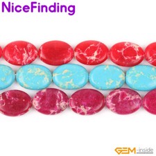 Round Gemstone Sea Sediment Jasper Beads Colorful loose beads Jewelry Making 15"