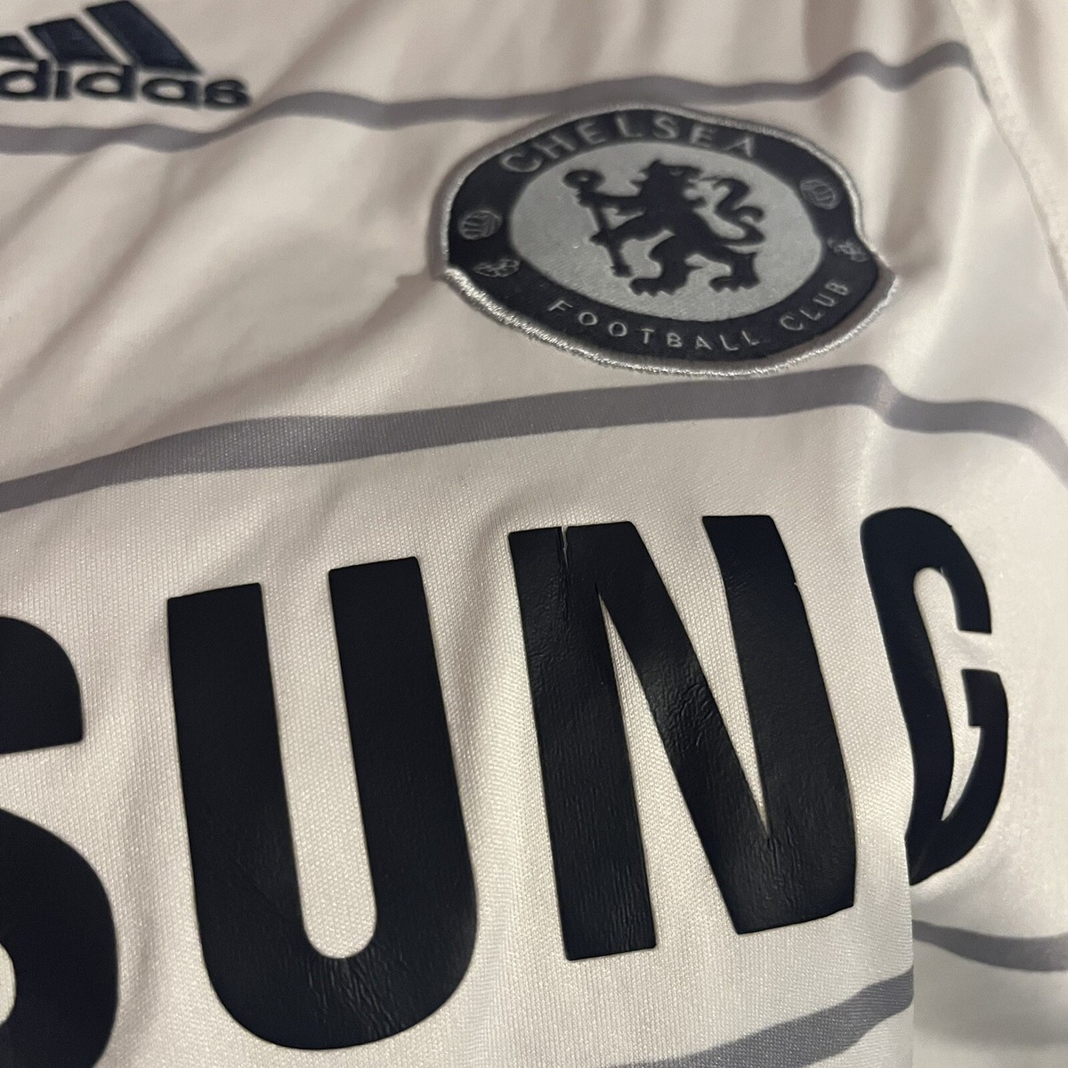 Chelsea 2009/10 Adidas Third Football Shirt White Lampard 8 Mens