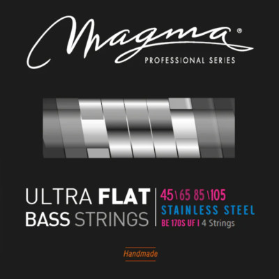 Magma Electric Bass Strings Medium-Steel Ultra Flat Strings-L.Scale 34'' 45-105