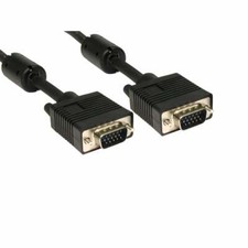 Image of SVGA / VGA Monitor Cable MALE TO MALE Lead TRIPLE SHIELDED 15pin FULLY WIRED