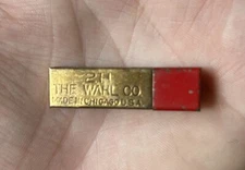 Eversharp Red Top Square Leads, Tiny Antique Brass Lead Tin, Chicago USA Wahl Co