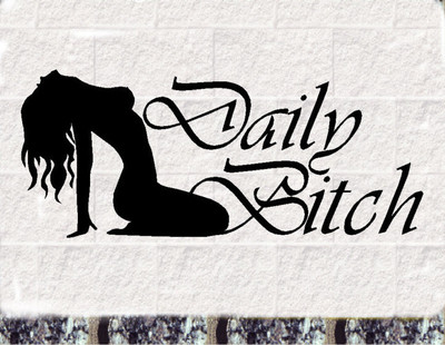  DAILY BITCH Aufkleber Pin up Tuning Sticker OEM JDM VAG leider Geil