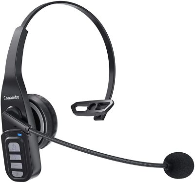 Conambo JBT900 Bluetooth Headset V5 Noise Cancelling Mikrofon Trucker Büro Kabellos