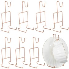 8 Pcs Tea Cup and Saucer Display Stand Metal China Teacup Holder Rack Saucer ...
