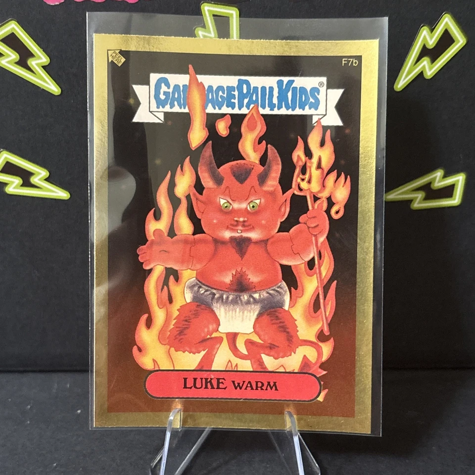 2004 Topps Garbage Pail Kids: ANS2: GOLD FOIL F7b Luke Warm EXCELLENT CONDITION  - Image 2 of 3