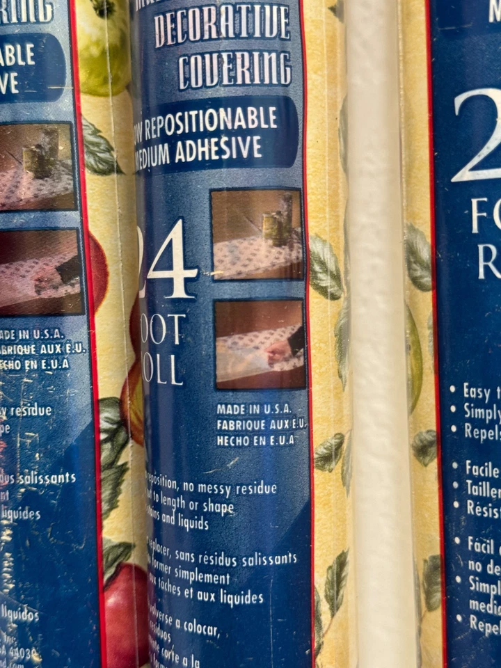 Cubierta decorativa marca Con-Tact 3 rollos - impresión Apple, 24 pies x 18 en cada EE. UU. Foto 4 de 4