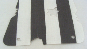 Lego Sail From 6289/6290 Red Beard Runner Gray & White Stripes Cannonball Holes