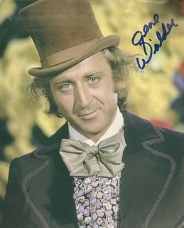 GENE WILDER SIGNED AUTOGRAPH WILLY WONKA 8X10 COLOR PHOTO COA !