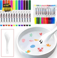 12Pcs Magical Drawing Pen, Water Art Pens with Spoon Magical Water Painting Wate
