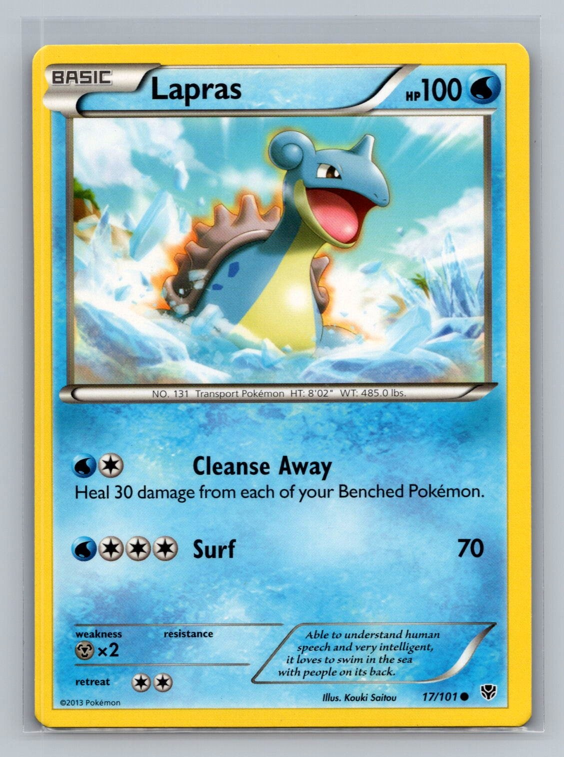 Lapras 17/101 Common Plasma Blast Pokemon Near Mint