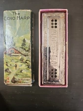 VINTAGE M. Hohner THE ECHO HARP Harmonica with Original Box Germany CG