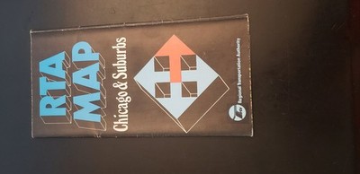 Vintage RTA Map Chicago & Suburbs IL Regional Transportation Authority Transit