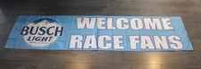 Busch Light Welcome Race Fans Giant Banner Flag Big 2x8 ft Garage Racing 97