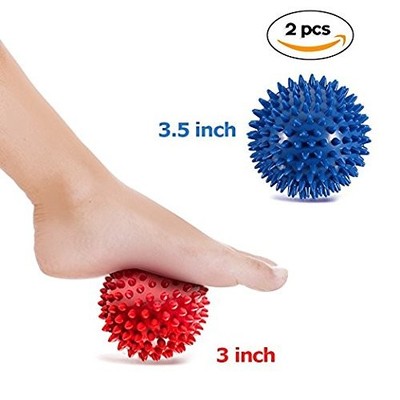 VORNNEX Pack of 2 Spiky Hard Massage Balls - Foot Arch Trainer Plantar Fasciitis