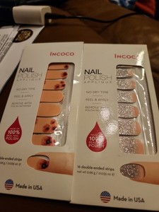 2 Incoco Nail Polish Strips  See Pics For Names 