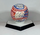 Craig Biggio Signed OML Baseball, VCBC SuperStats, Hand Painted, JSA, HOF Astros