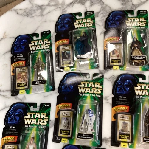 Star Wars POTF Episode 1 FlashBack Photo Figures Complete Set Of 11 Kenner  1998