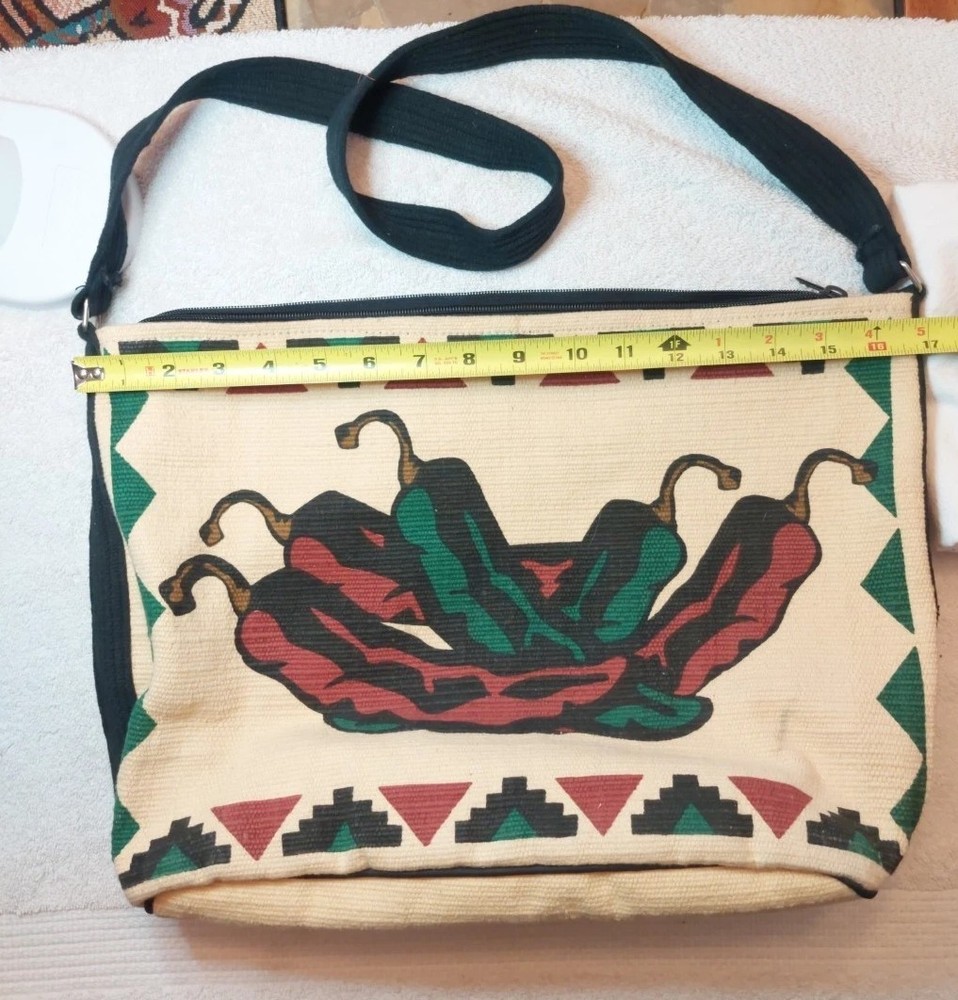 Sturdy Woven Canvas Tote Bag with 36" Strap 16x12x5