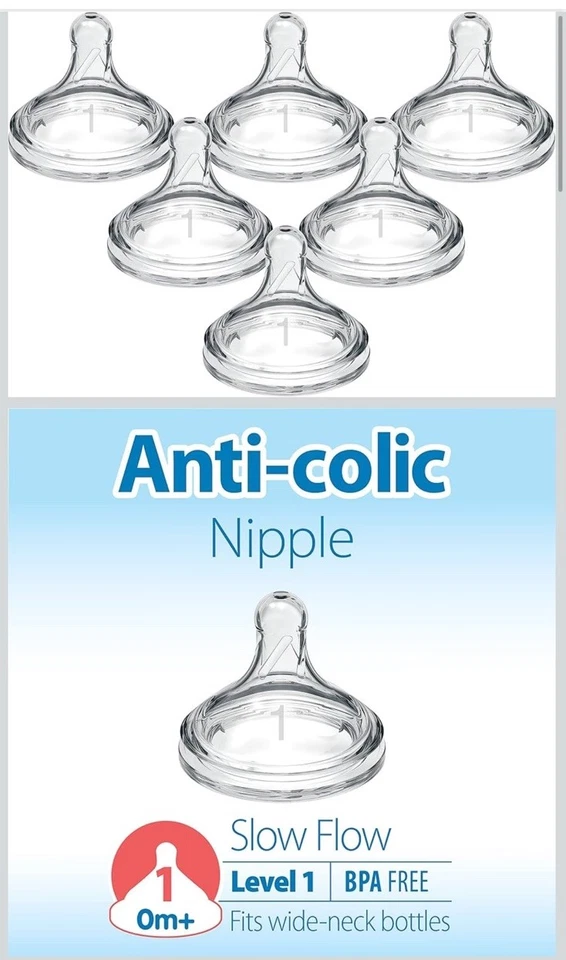 Детская бутылочка Dr Browns Preemie Flow соска с широким горлышком против колик 6 штук om+ - Изображение 3 из 4