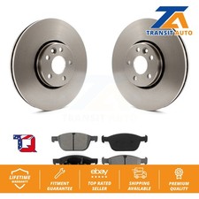 Disc Brake Rotors And Semi-Metallic Pads Front Kit For 2010-2015 Volvo XC60