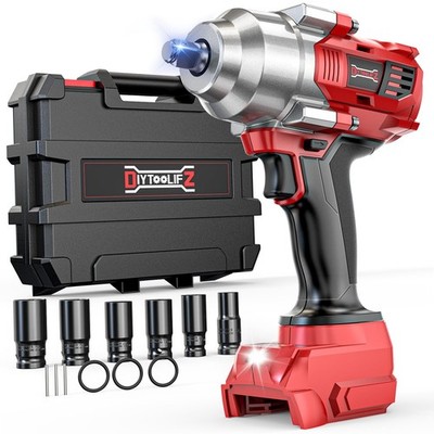 DIYtoolifz Cordless Impact Wrench 1/2'' Compatible with Milwaukee 18v Battery,...