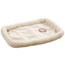 Slumber Pet Sherpa Crate Pet Bed with Bumper-Style Cushioning for Comfort in ...